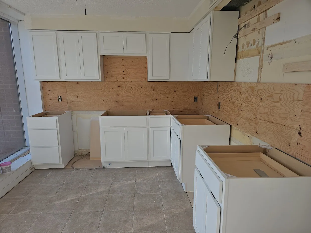 Kitchen stripped back during the tear-out stage